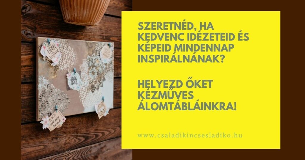 kék barna mandalás vision board