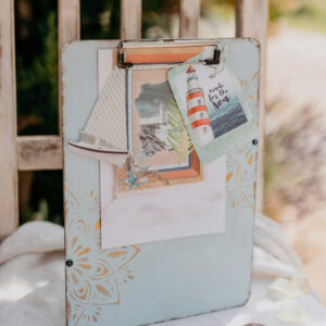 Világoskék mandalás üzenőtábla /felírótábla /tábla