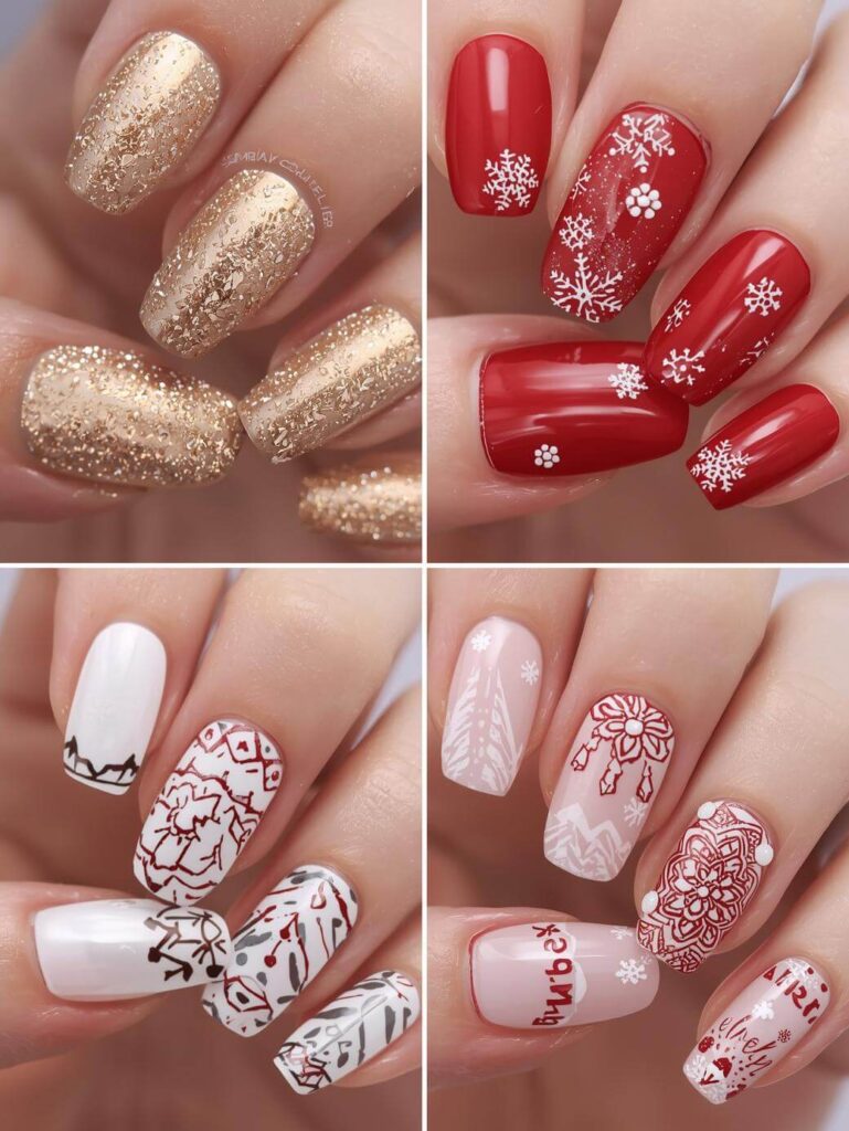 karácsonyi körmök