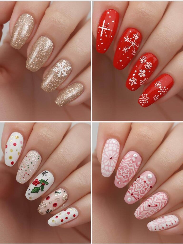 karácsonyi körmök